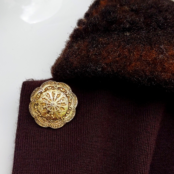 CAROLE LITTLE DRESSES LADIES VINTAGE GOLD BUTTON CARDIGAN LUXURY SWEATER - Picture 9 of 17